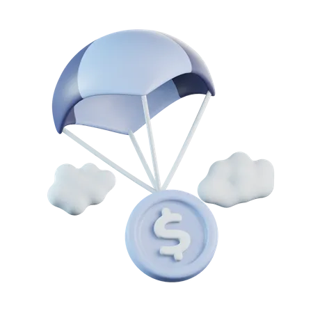 Parachute d'argent  3D Icon