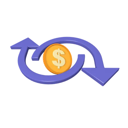 Partage d'argent  3D Icon