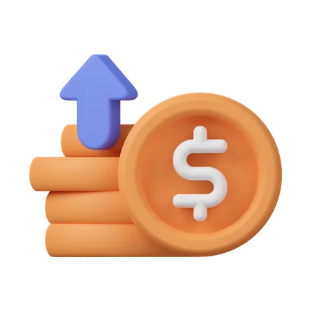 Profit en argent  3D Icon