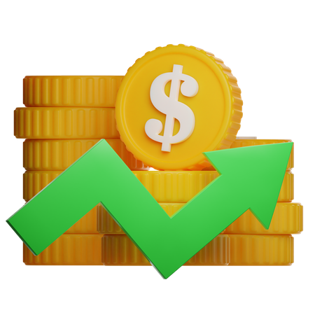 Profit en argent 3D Icon
