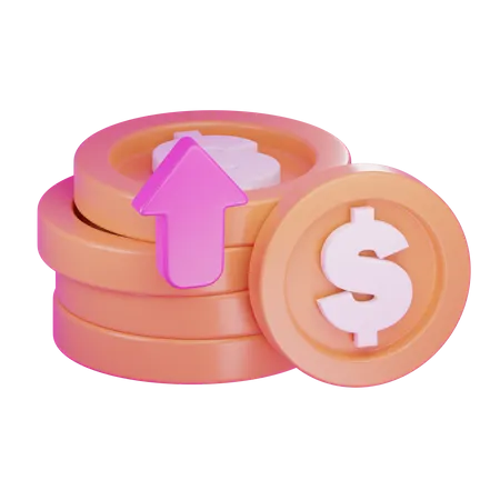 Profit en argent  3D Icon