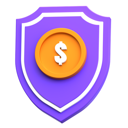 Protection de l'argent  3D Icon