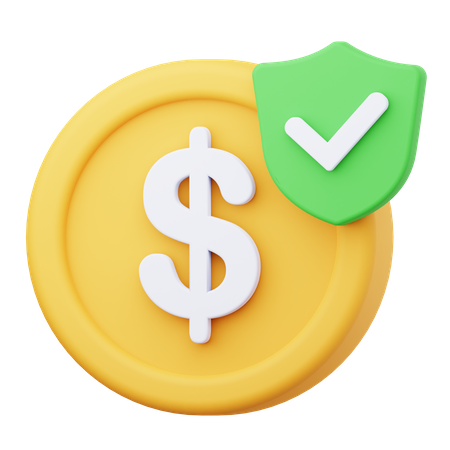 Protection de l'argent  3D Icon
