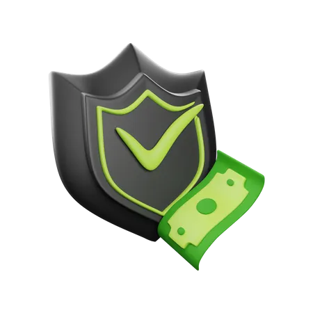 Protection de l'argent  3D Icon