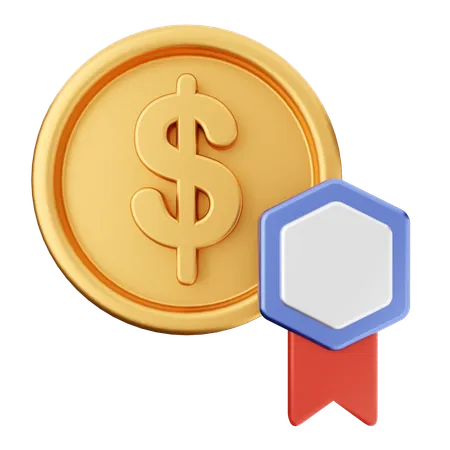 Récompense en argent  3D Icon