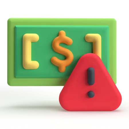 Risque financier  3D Icon