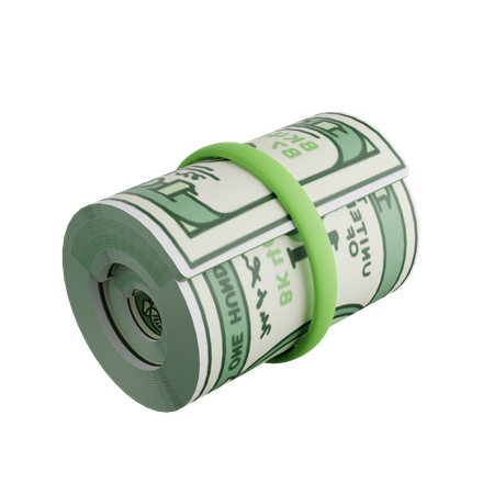 Argent roulé  3D Icon