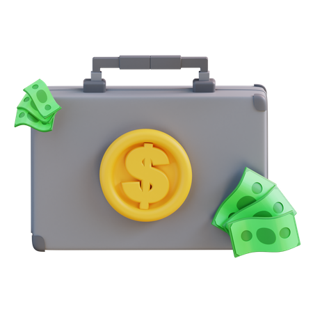 Valise d'argent  3D Icon
