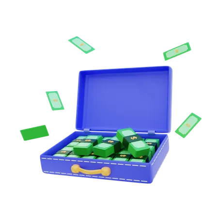 Valise d'argent  3D Icon