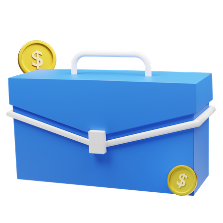 Valise d'argent  3D Icon