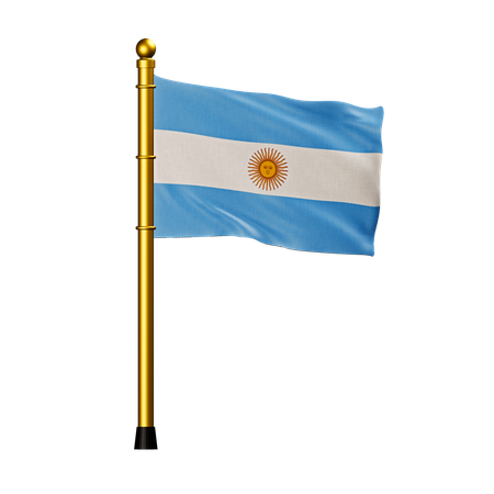 アルゼンチンの国旗  3D Icon