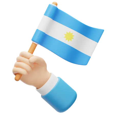 アルゼンチンの国旗  3D Icon