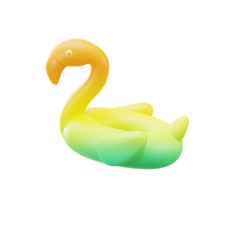Anel de natação flamingo  3D Illustration
