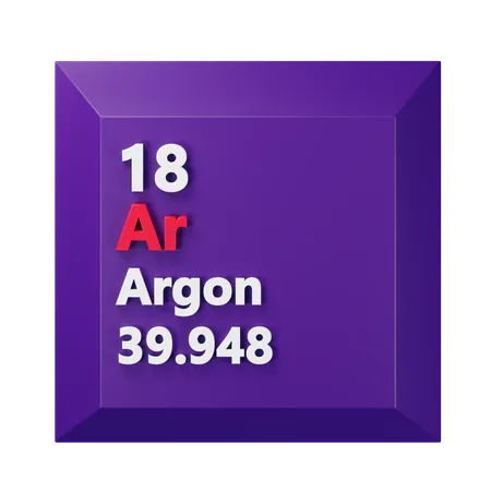 アルゴン  3D Icon