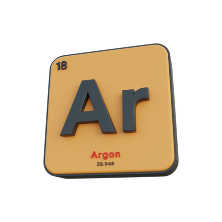 Argon  3D Illustration