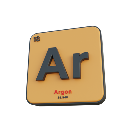 Argon  3D Illustration