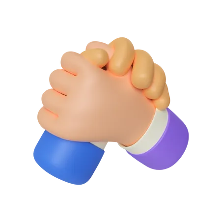 Arm Wrestling Hand Gesture 3D Illustration