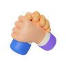 arm wrestling hand gesture 3d logo