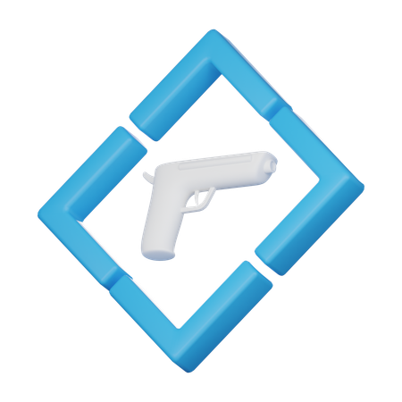 Pistola  3D Icon