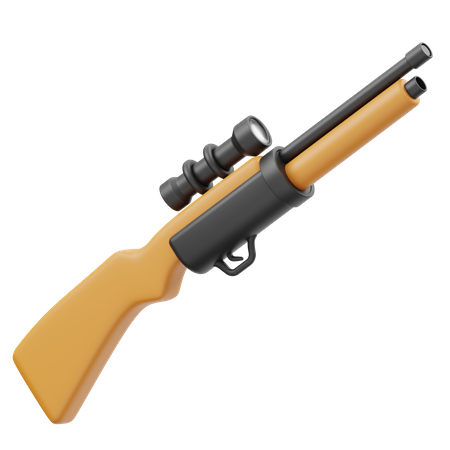 Arma de cano longo  3D Icon