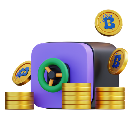 Armário de bitcoin  3D Icon