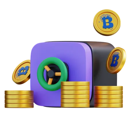 Armário de bitcoin  3D Icon