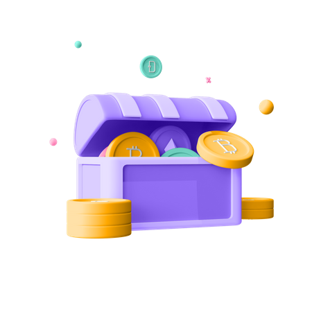 Armário de bitcoin  3D Illustration
