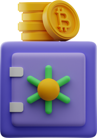Armário de bitcoin  3D Illustration