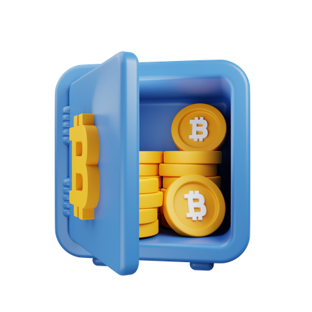 Armário de bitcoin  3D Illustration