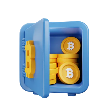 Armário de bitcoin  3D Illustration