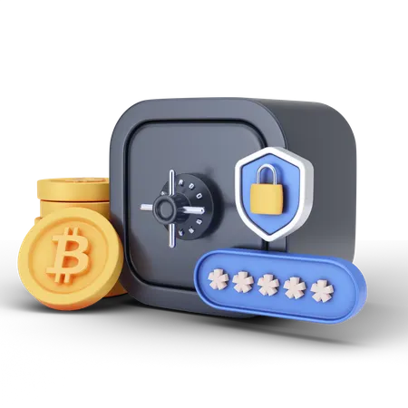 Armário de bitcoin  3D Illustration