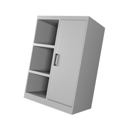 Armário com BookSelf  3D Icon