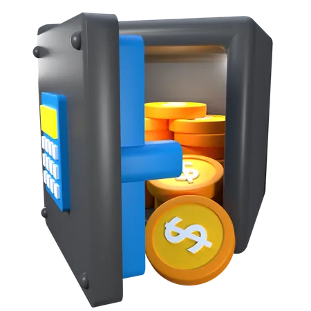 Armário do banco  3D Illustration