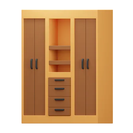 Armario de madera  3D Icon