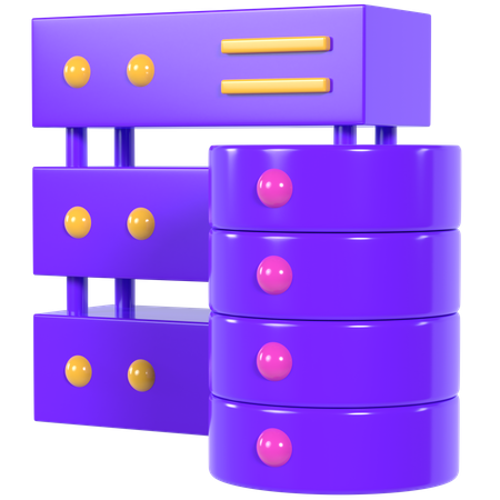 Armazenamento de banco de dados  3D Icon