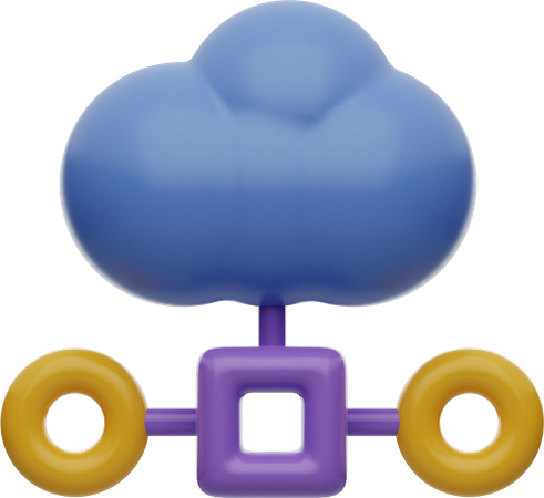 Armazenamento em nuvem  3D Icon