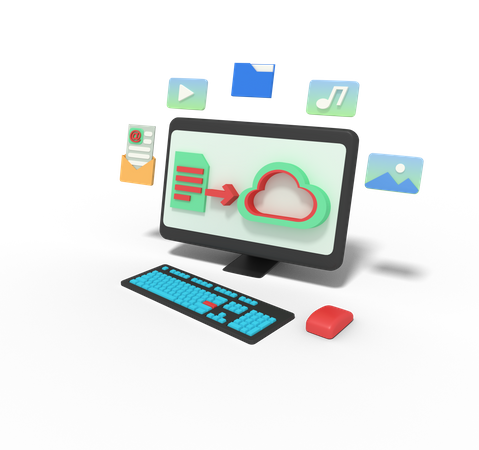 Armazenamento na núvem  3D Icon