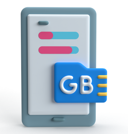 Armazenamento móvel  3D Icon