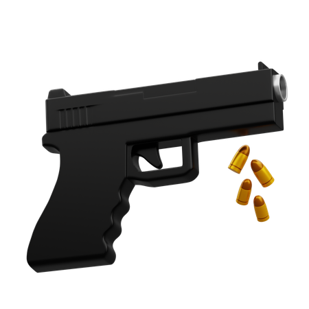 Arme de poing de la police  3D Icon