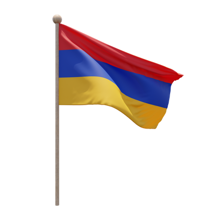 Asta de bandera de armenia  3D Flag