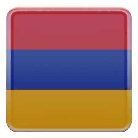 Armenia Square Flag  3D Icon