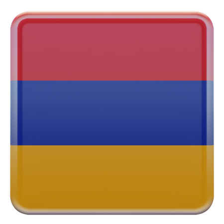 Quadratische Flagge von Armenien  3D Icon