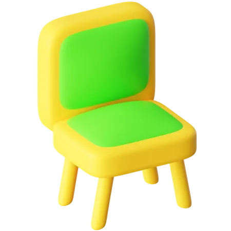 Armless Chair  3D Icon