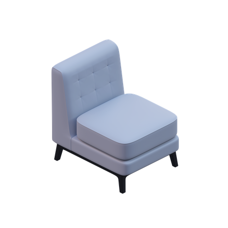 Armless Couch  3D Icon