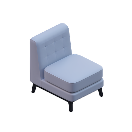 Armless Couch  3D Icon