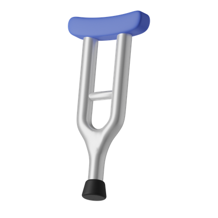 Armpit crutches 3D Illustration