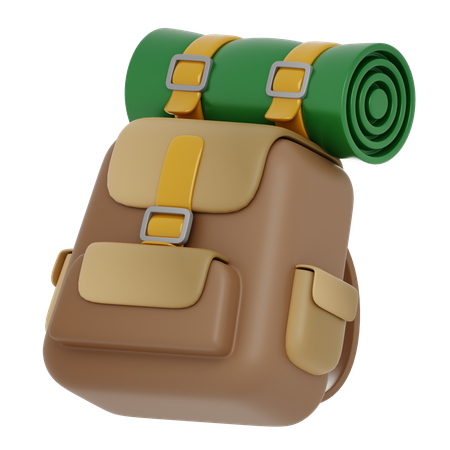 Army Backpack 3D Icon