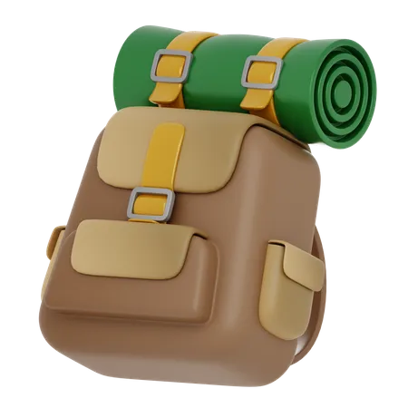 Army Backpack 3D Icon