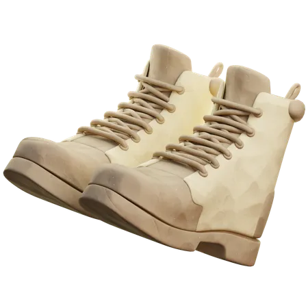 Army Boots 3 D Icon 3D Icon