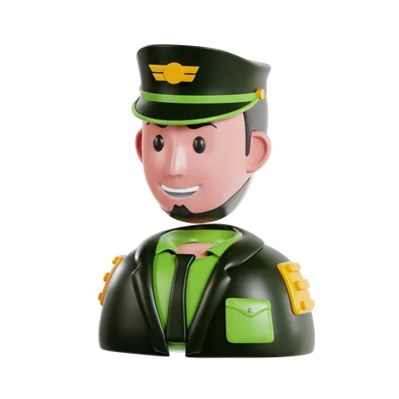 Army Captain  3D Icon